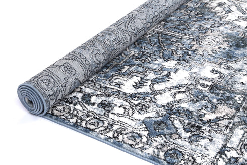 Statement Traditional Blue Rug - ADORE RUGS and FLOORING